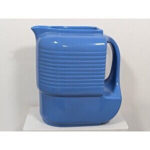 Hall Westinghouse 1930-40s Art Deco Blue Refrigerator Water Pitcher